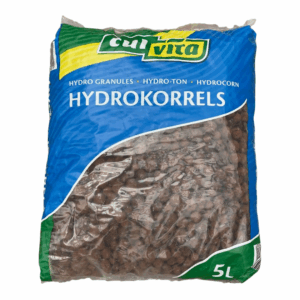 Culvita hydrokorrels 8–16 mm in 5 liter zak – drainage en hydrocultuur substraat voor kamerplanten