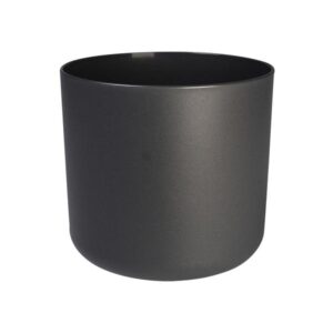 Antracietkleurige Elho B.for Soft plantenpot met matte afwerking en afgeronde vorm, geschikt voor kleine kamerplanten