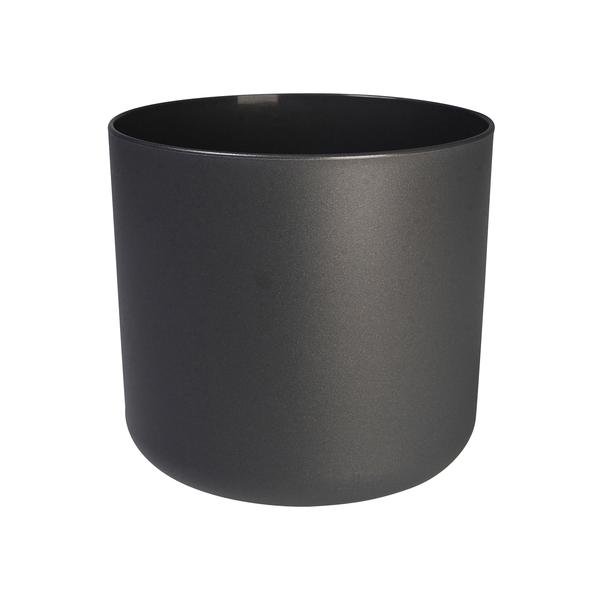 Antracietkleurige Elho B.for Soft plantenpot met matte afwerking en afgeronde vorm, geschikt voor kleine kamerplanten
